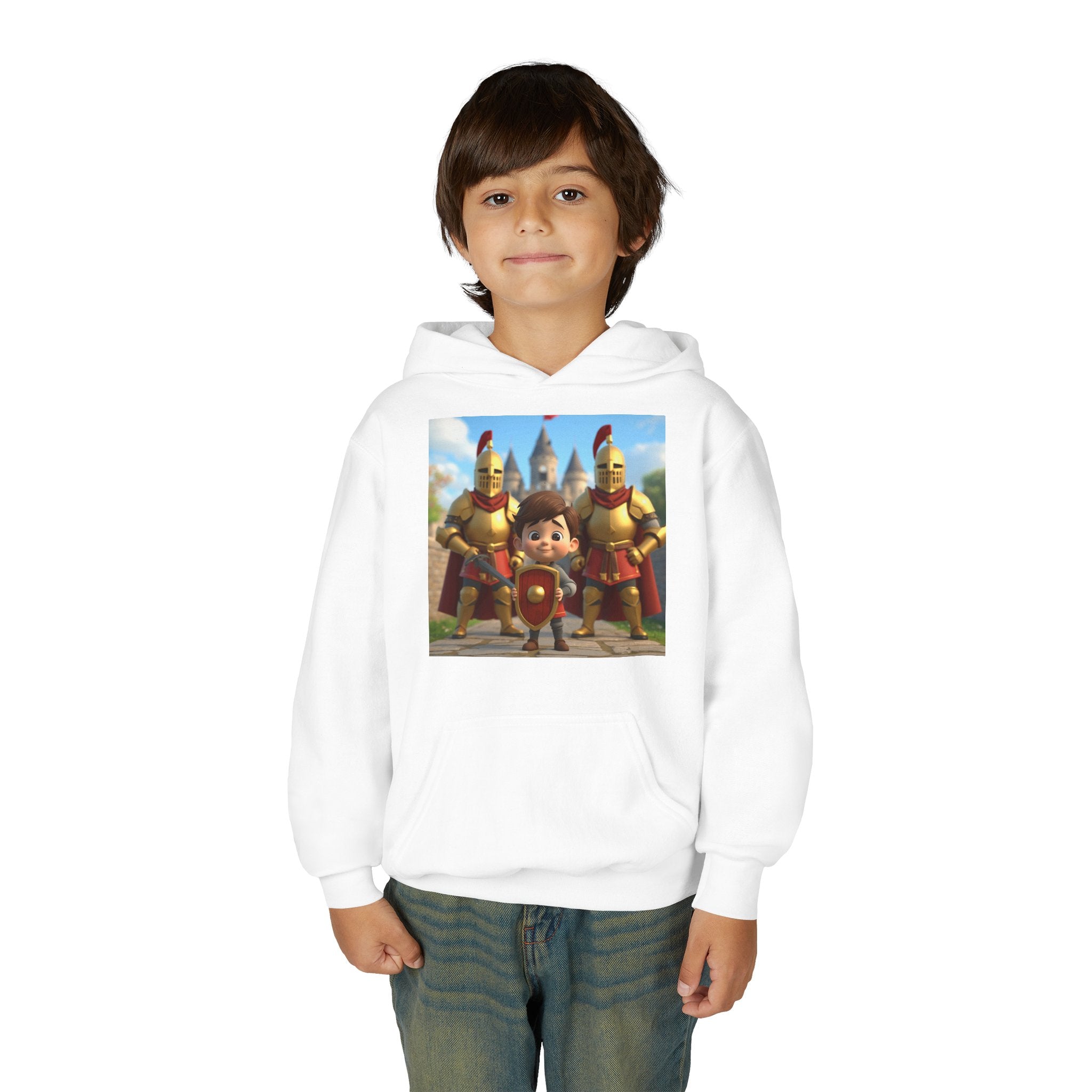 Kids Medieval Knight Hoodie - Cute Storybook Graphic Sweatshirt
