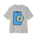 Phone Charging Icon Tee — Tech Recharge Graphic T-Shirt