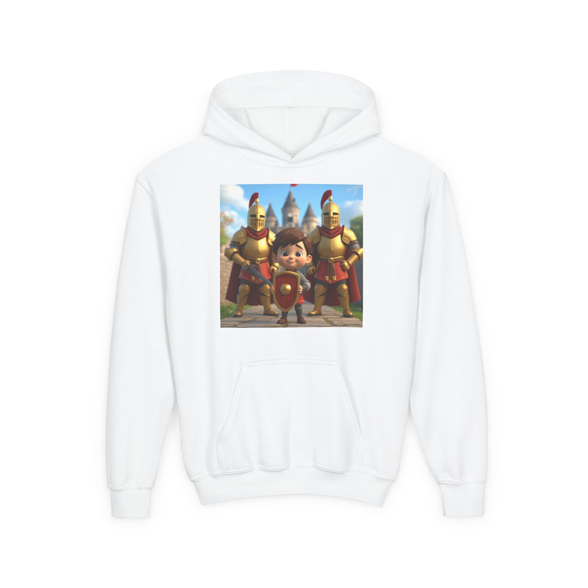 Kids Medieval Knight Hoodie - Cute Storybook Graphic Sweatshirt