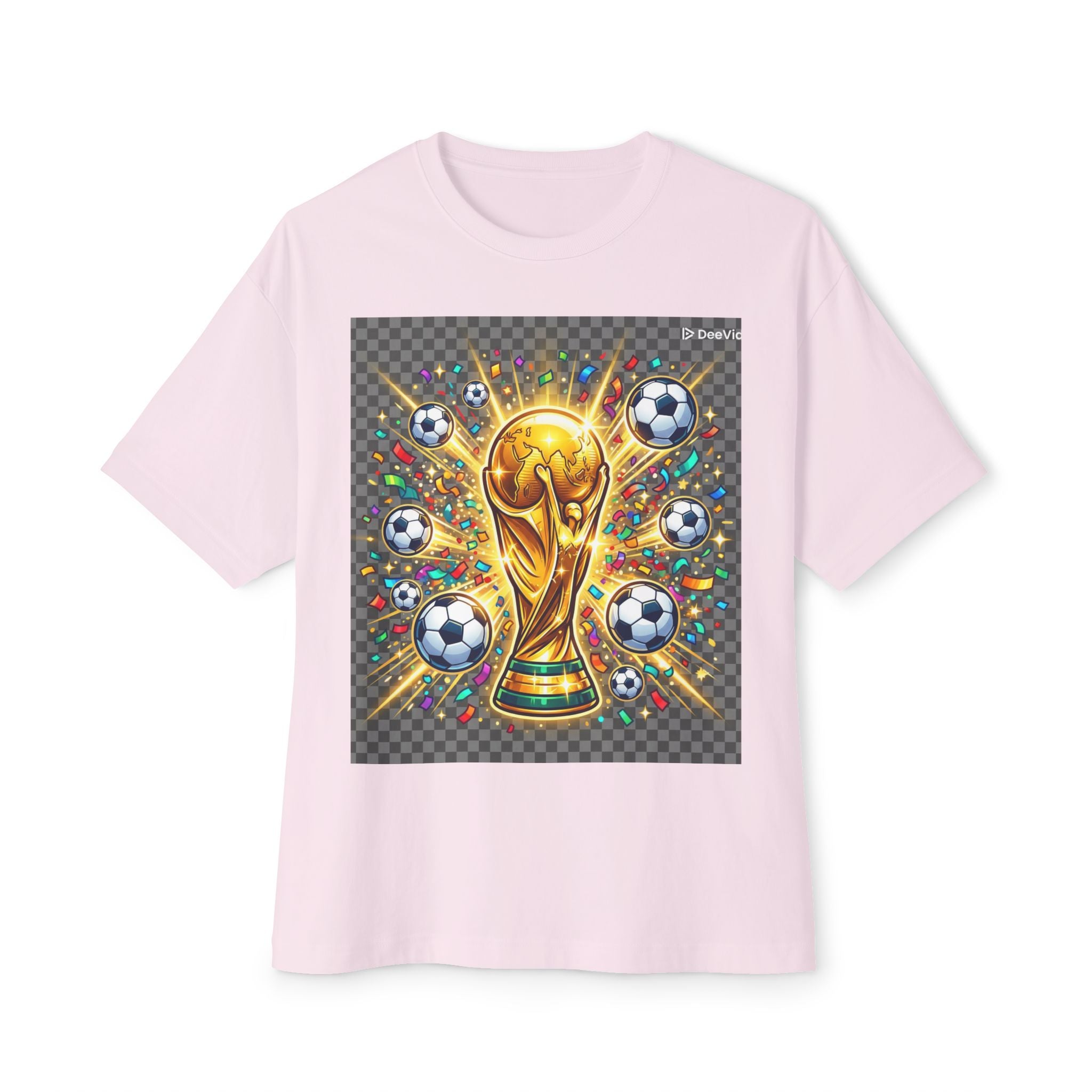 World Cup Trophy Soccer T-Shirt — Gold Cup Design for Football Fans
