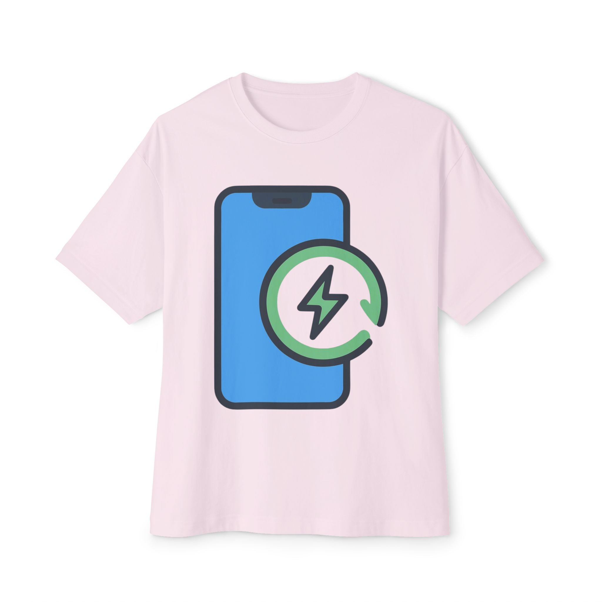 Phone Charging Icon Tee — Tech Recharge Graphic T-Shirt